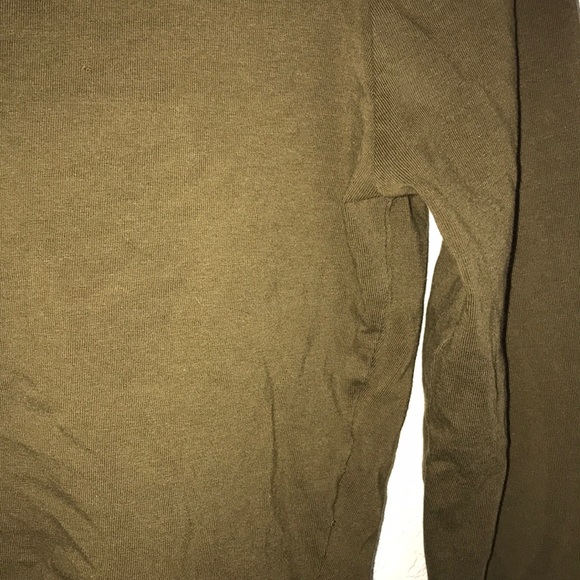 long sleeve army green crop top - Picture 2 of 2